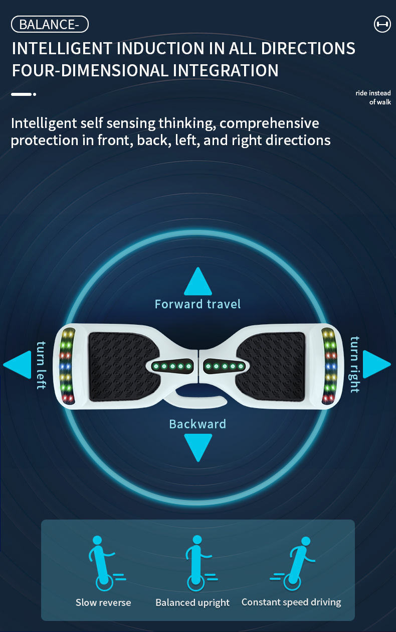 Hoverboard Todoterreno 7” para Adultos (JQ66) | 36V 300W | 8–15 km Autonomía | Bluetooth | Ruedas Sólidas + Luces LED | Hasta 100 kg
