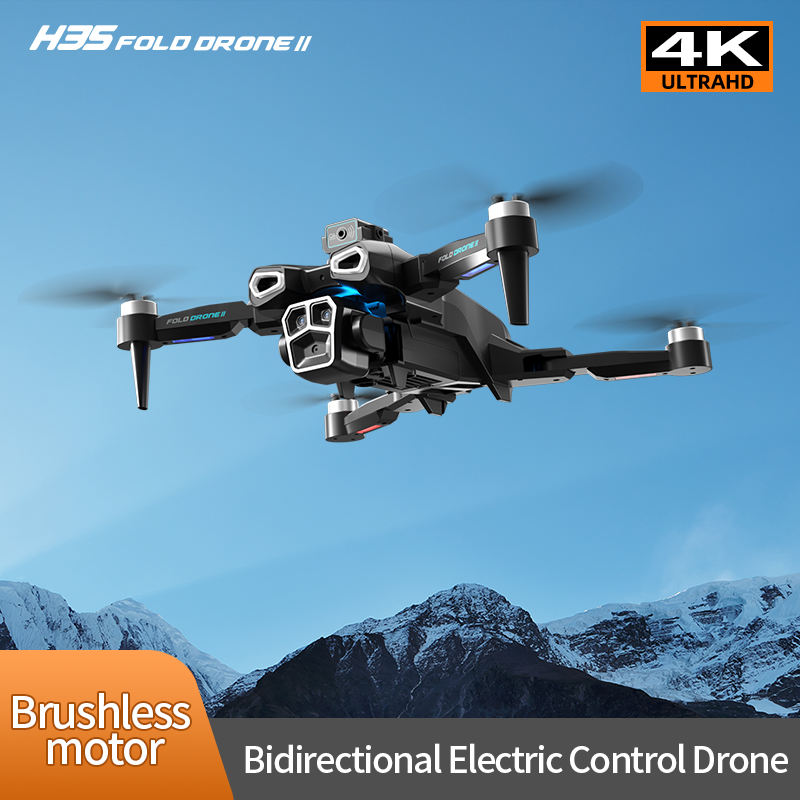 Mini Dron H35 4K HD con Cámara Dual | Motor Brushless + ESC | WiFi FPV | Alcance hasta 1 km | 6 Ejes | 10–20 min | Despegue/Aterrizaje 1 Tecla | Principiantes