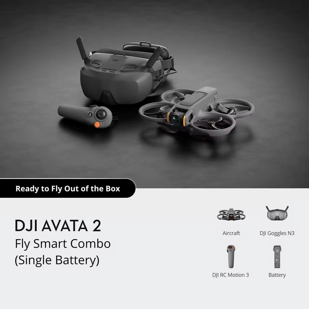 Dron FPV “Avata 2” 4K 60fps HDR con Gafas VR | GPS (Galileo/BeiDou) | Alcance hasta 13 km | 23 min | 12MP | 46GB | Motor Brushless | 377 g