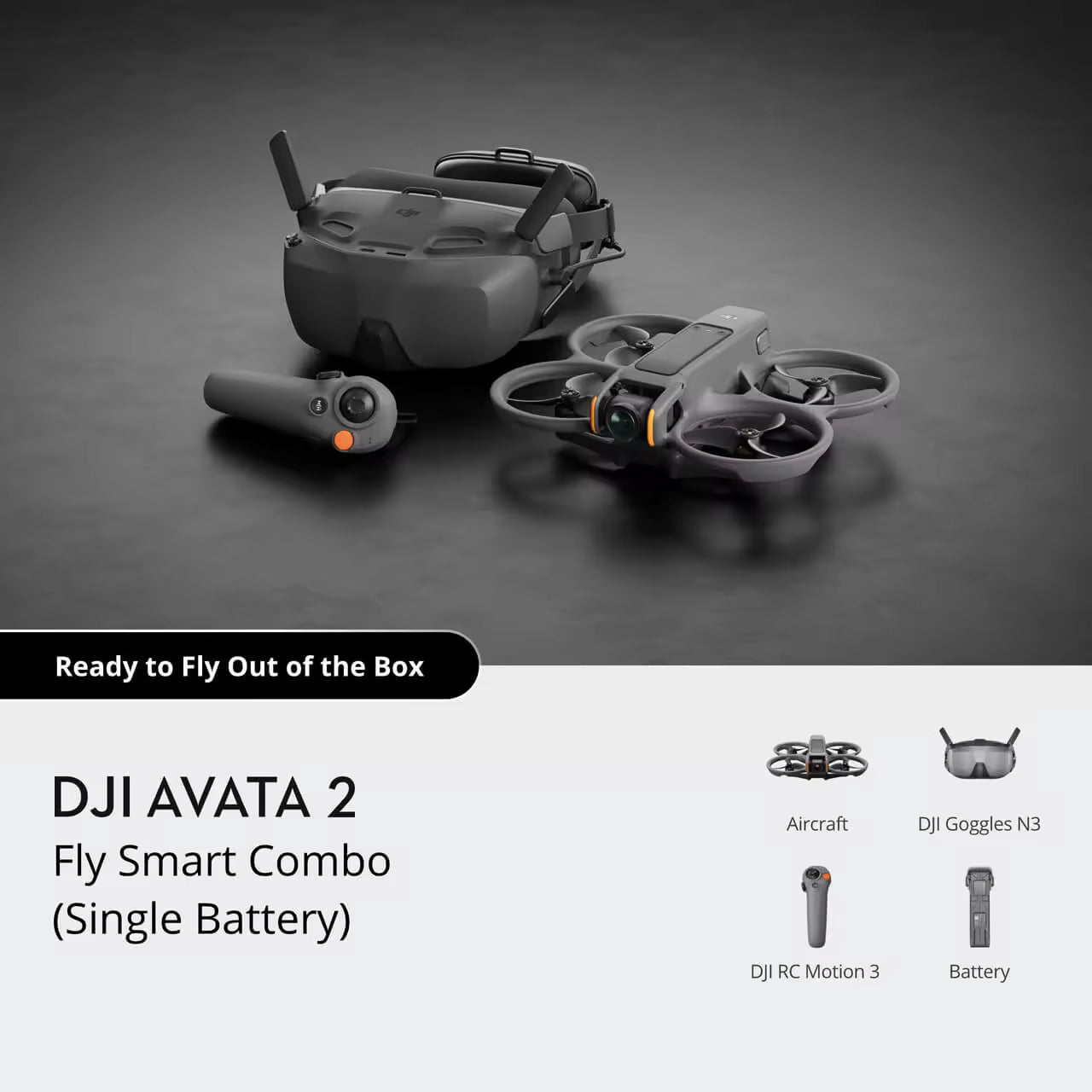 Dron FPV “Avata 2” 4K 60fps HDR con Gafas VR | GPS (Galileo/BeiDou) | Alcance hasta 13 km | 23 min | 12MP | 46GB | Motor Brushless | 377 g
