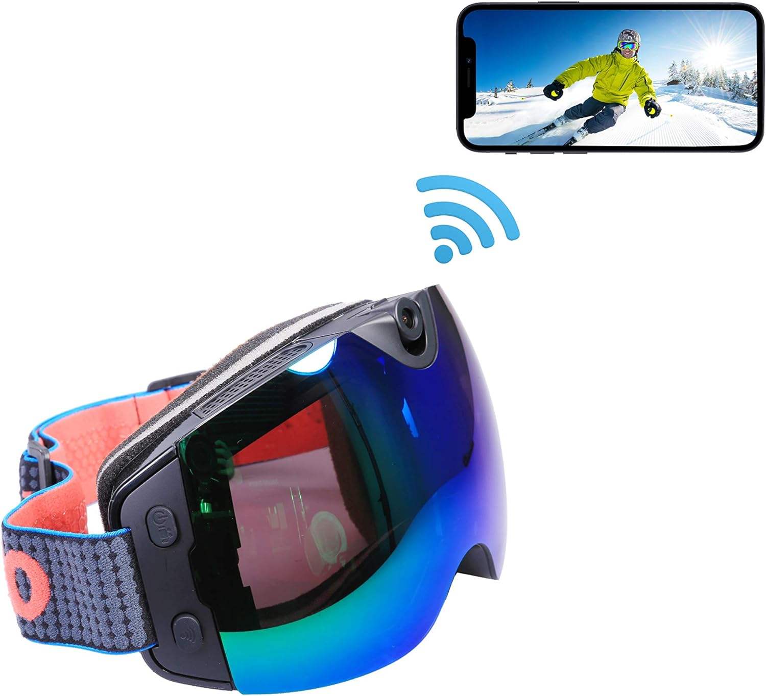 Gafas con Cámara de Acción 4K con WiFi (VizenCam) | Gran Angular 170° | Fotos 24MP | Lente Polarizada UV400 Anti-Fog/Anti-Snow | USB-C | microSD hasta 256GB | Modelo SG600