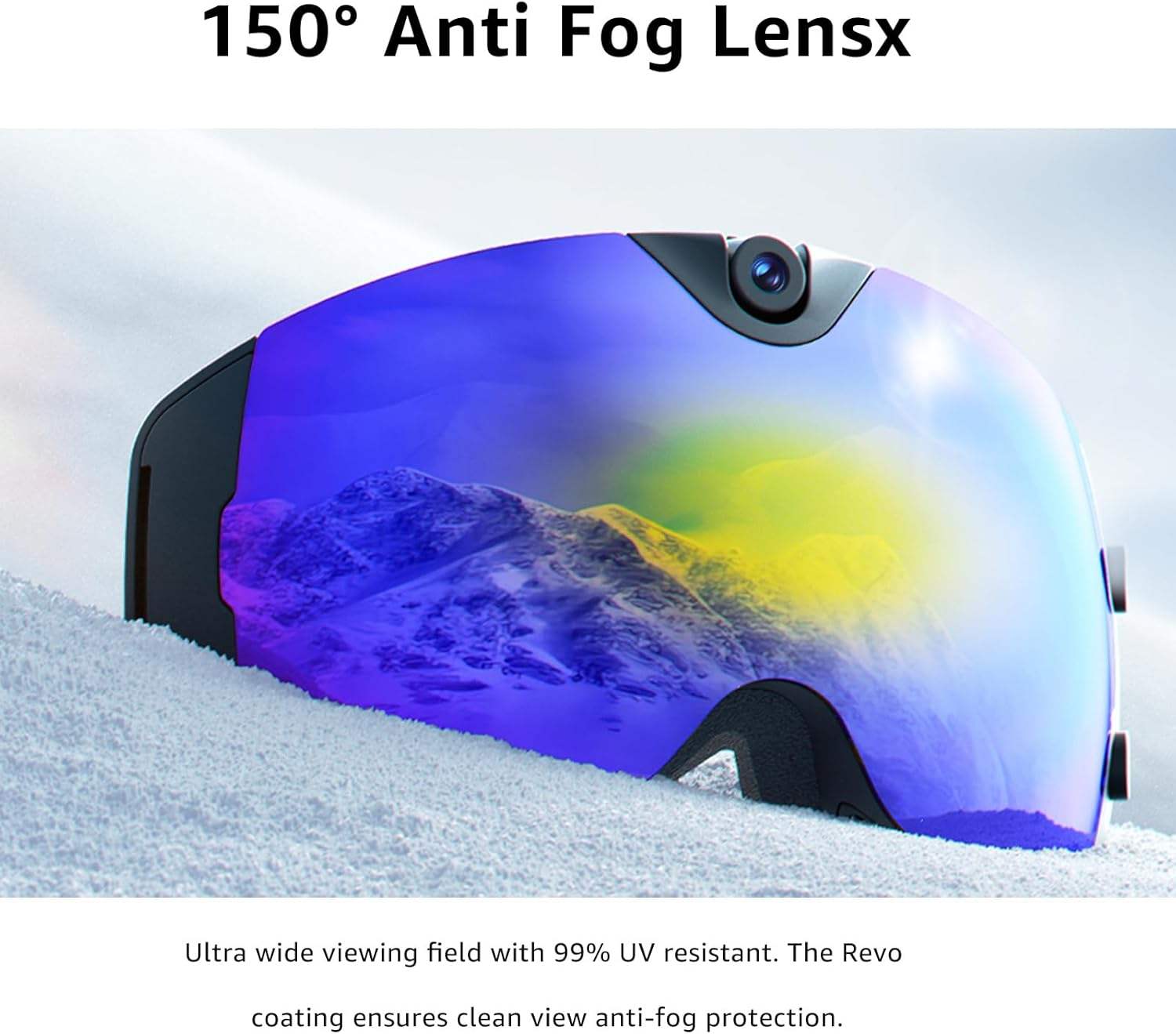 Gafas con Cámara de Acción 4K con WiFi (VizenCam) | Gran Angular 170° | Fotos 24MP | Lente Polarizada UV400 Anti-Fog/Anti-Snow | USB-C | microSD hasta 256GB | Modelo SG600