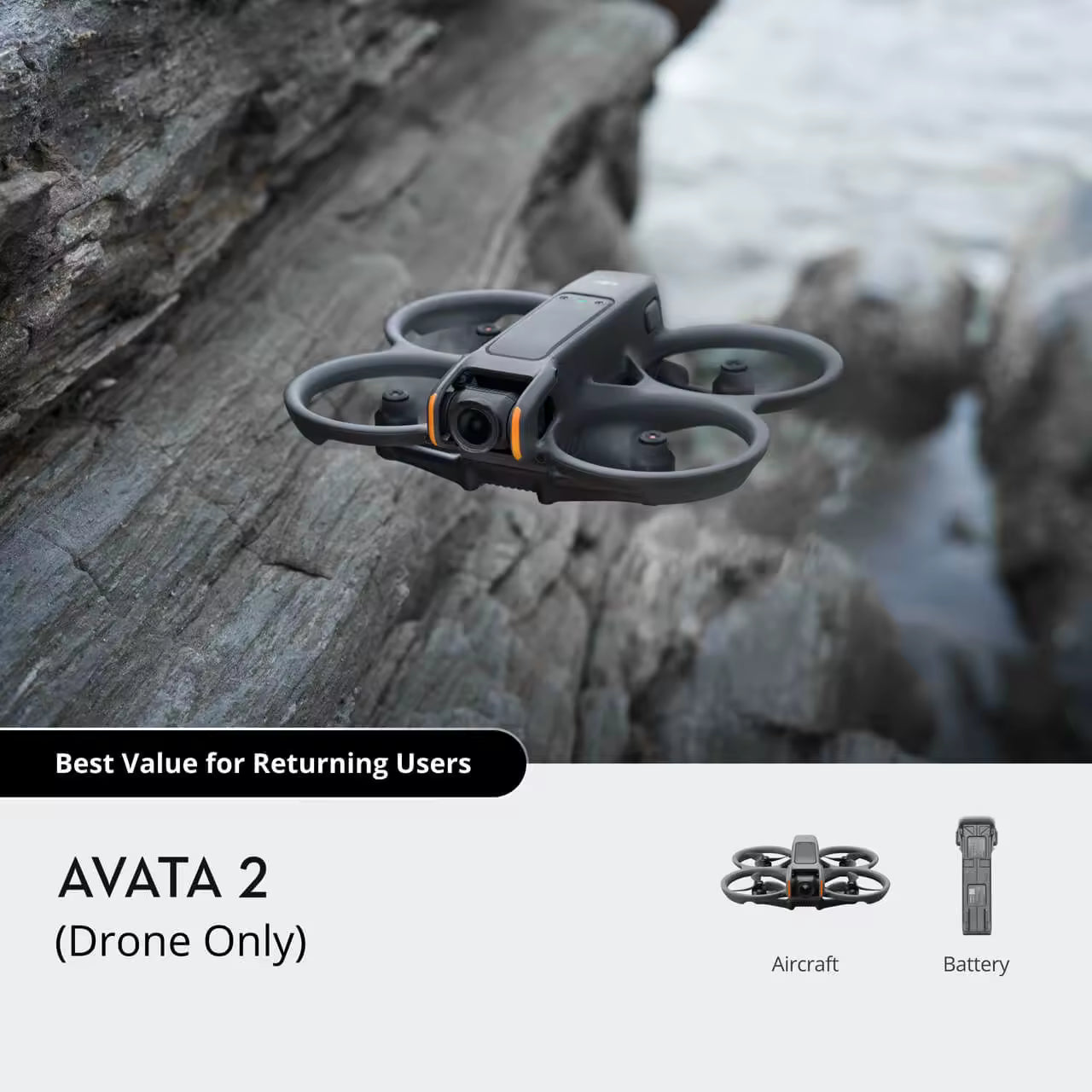 Dron FPV “Avata 2” 4K 60fps HDR con Gafas VR | GPS (Galileo/BeiDou) | Alcance hasta 13 km | 23 min | 12MP | 46GB | Motor Brushless | 377 g