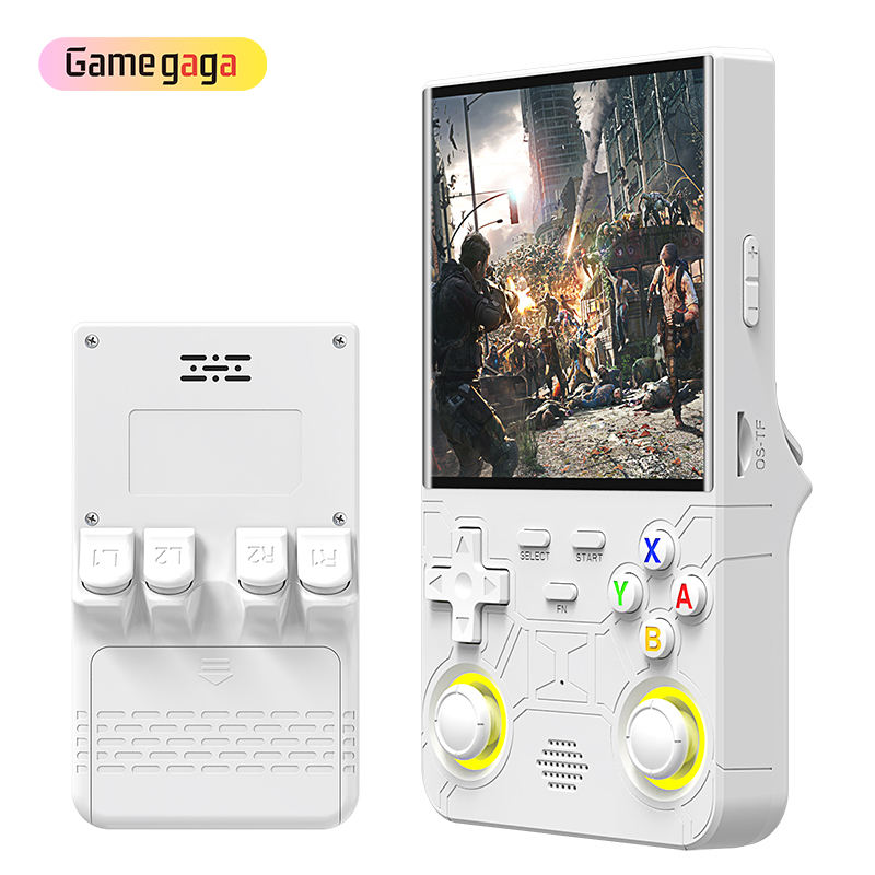 Consola Retro Portátil R36 Ultra (Linux) con WiFi 2.4G | RK3326 1.5GHz | 1GB RAM + 8GB eMMC | Batería 3000mAh | Estilo Transparente “Gamegaga”
