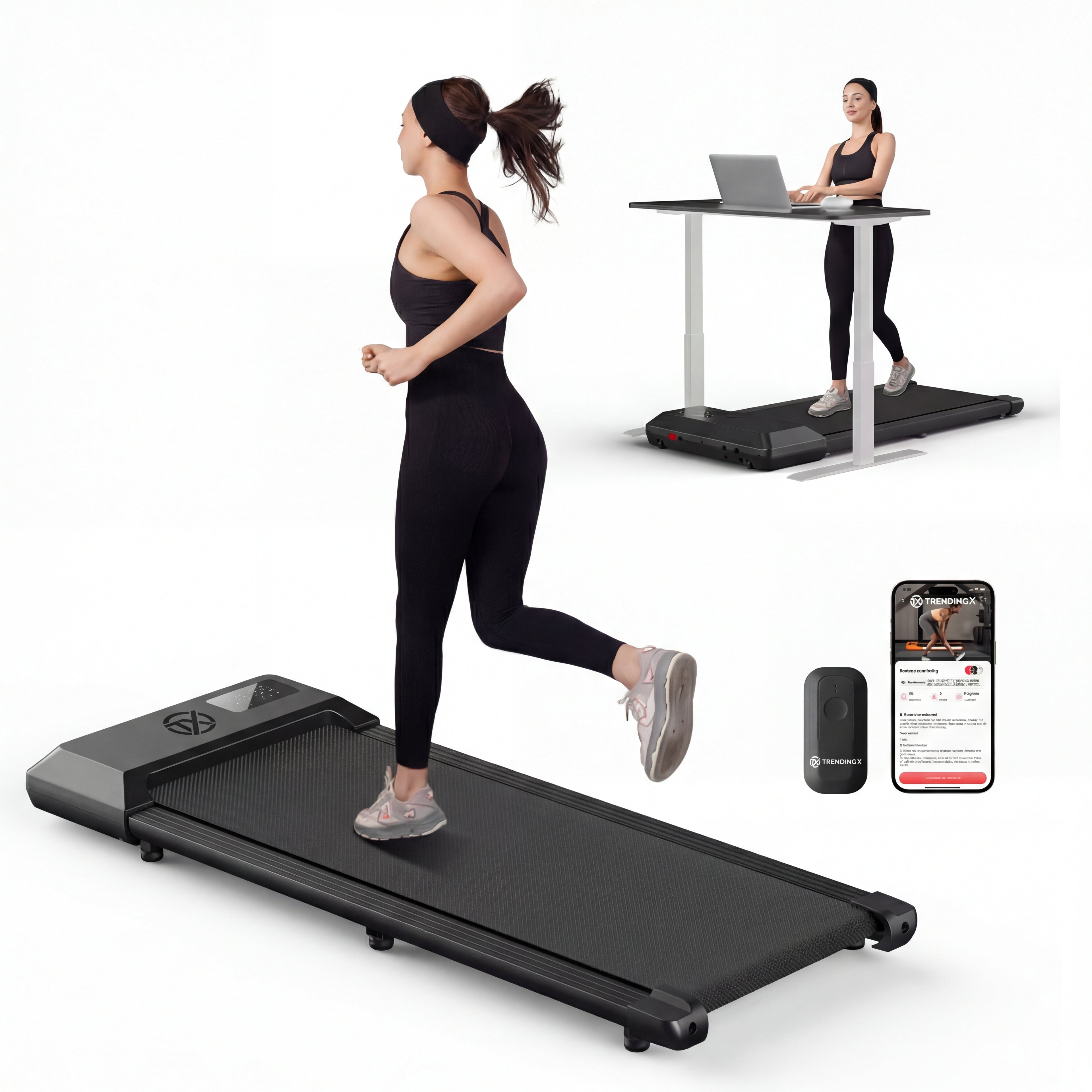 Cinta de Correr Walking Pad 2 en 1 con Mando + Pantalla LCD